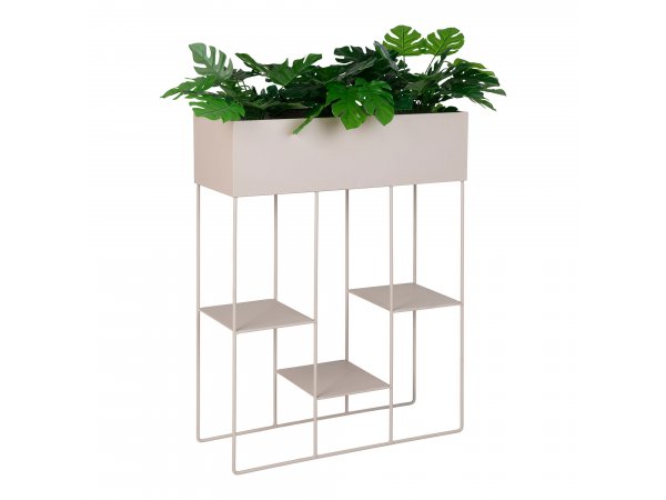 Květináč Rabo, kovový, 3 police, pískový, 25×60×80 cm – House Nordic