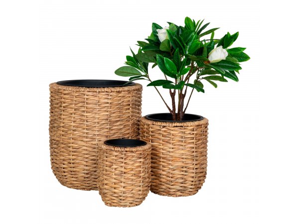 Sada 3 květináčů Hanoi z vodního hyacintu – House Nordic