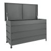 Úložný zahradní box Cassis, hliník, šedý, 130×60×75 cm – House Nordic