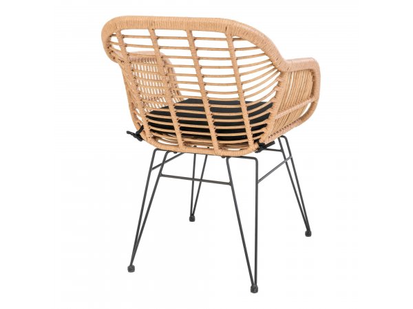 Zahradní křeslo Trieste, polyratan, přírodní, 60×57×82 cm – House Nordic