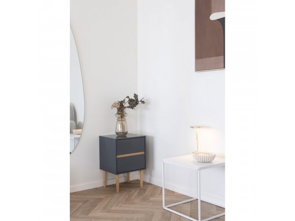 Váza skleněná, kouřově hnědá, Ø15×31 cm -House Nordic