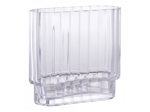 Váza, skleněná, čirá, 20×9×19,5 cm – House Nordic