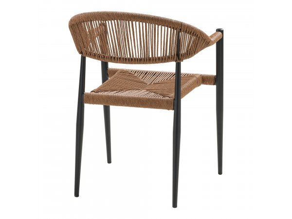 Zahradní židle Canari, přírodní ratan, černý rám – House Nordic