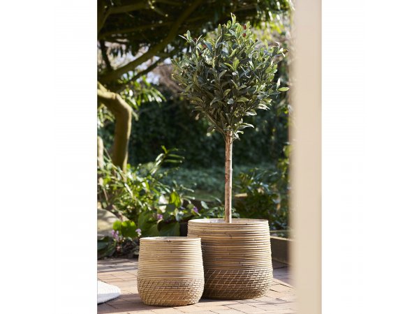 Sada úložných košů Moro, přírodní kubu ratan, 29×35 cm / 39×35 cm – House Nordic