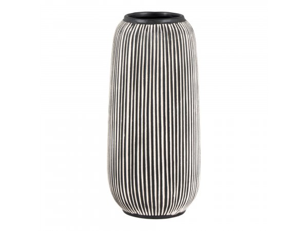Váza keramická, černobílá, Ø9,5×20 cm – House Nordic