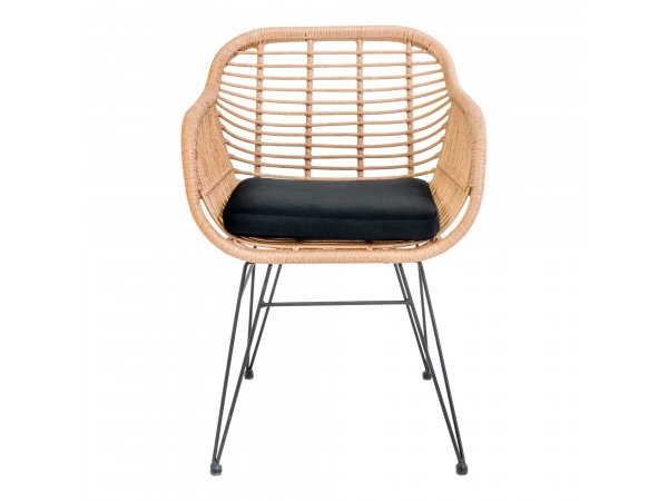 Zahradní křeslo Trieste, polyratan, přírodní, 60×57×82 cm – House Nordic