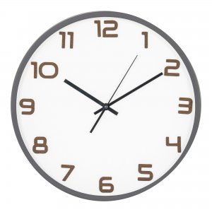 Nástěnné hodiny Greenwich, šedé, tichý chod, ø35 cm – House Nordic