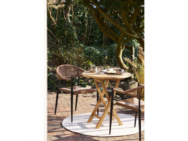 Zahradní židle Canari, přírodní ratan, černý rám – House Nordic