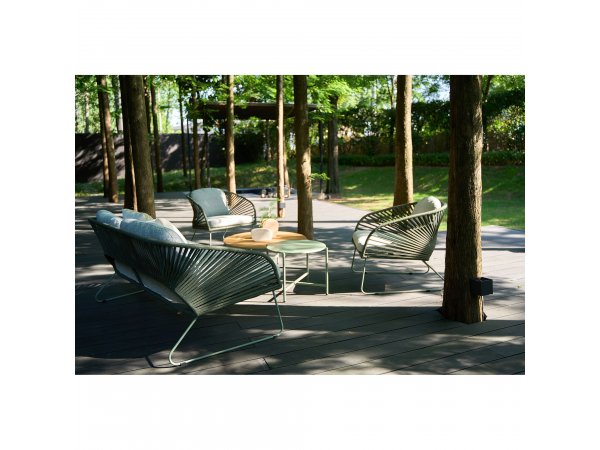 Zahradní sedací souprava Novella, šedá/zelená, včetně polštářů – House Nordic