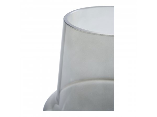 Váza skleněná, kouřově šedá, Ø15×19 cm - House Nordic