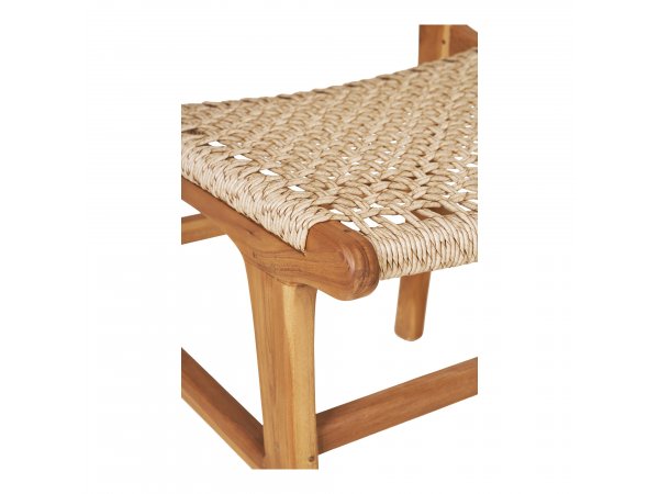 Zahradní jídelní židle Derby bez područek, teak/polyratan, přírodní – House Nordic