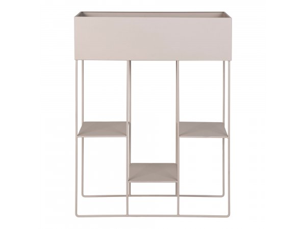 Květináč Rabo, kovový, 3 police, pískový, 25×60×80 cm – House Nordic