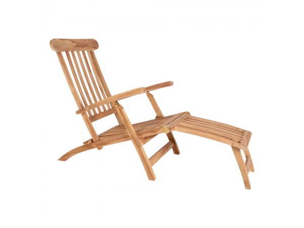Zahradní lehátko Arrecife, teakové dřevo, nastavitelná opěrka, 150×60×95 cm – House Nordic