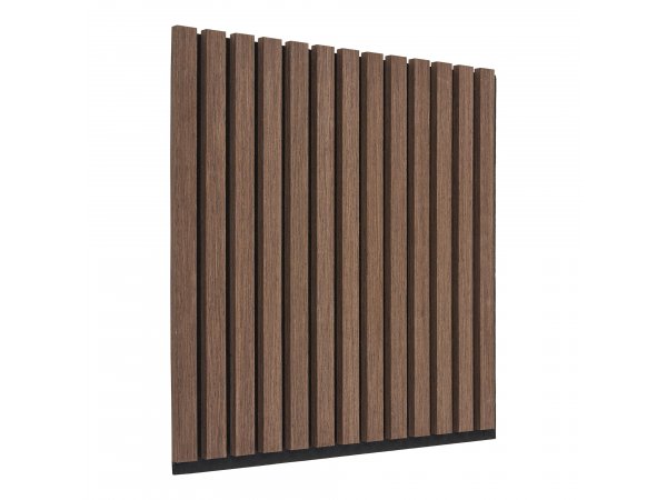 2 kusy Akustický panel, dřevěná dýha, ořech, 52×52×2,2 cm – House Nordic