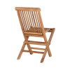 Dětská zahradní židle Toledo, skládací, teak, 42×31×58 cm – House Nordic