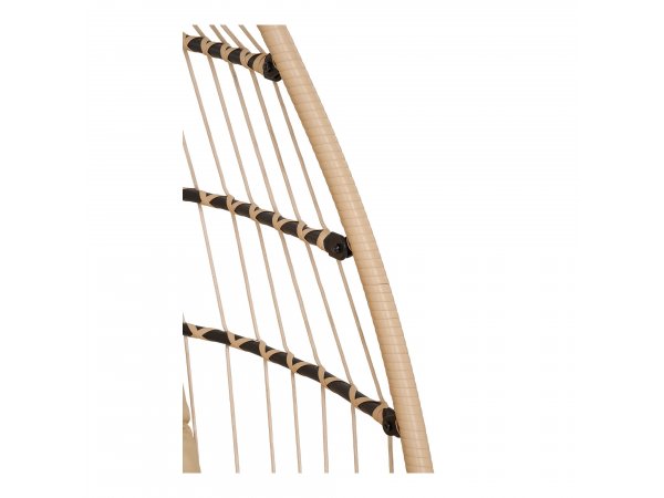 Závěsné křeslo Patras, přírodní/černá, 117×107×195 cm – House Nordic