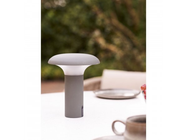 Stolní LED lampa Ramsey, šedá/matná, Ø17×21 cm – House Nordic