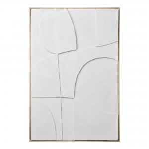 Obraz Madeline Relief No.2, bílý, 60×90 cm – House Nordic