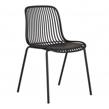 Zahradní židle Branson, černá, 46,5×55×82 cm – House Nordic