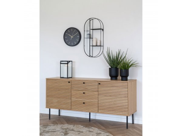 Nástěnné hodiny Kensington, černé, tichý chod, ø35 cm – House Nordic