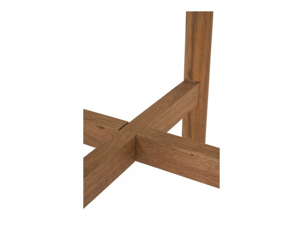 Odkládací stolek Terracina, akáciové dřevo a teraco, bílý, Ø37×46 cm – House Nordic