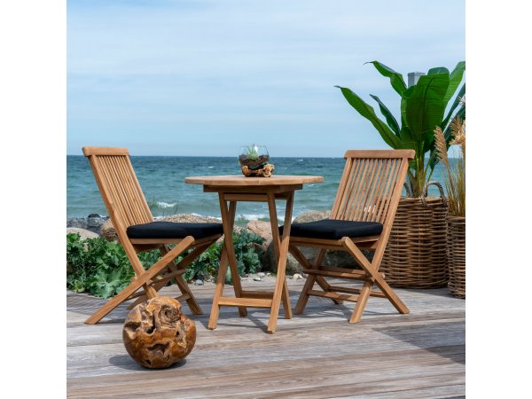 Zahradní set Oviedo & Toledo, přírodní teak, pro 2 osoby – House Nordic