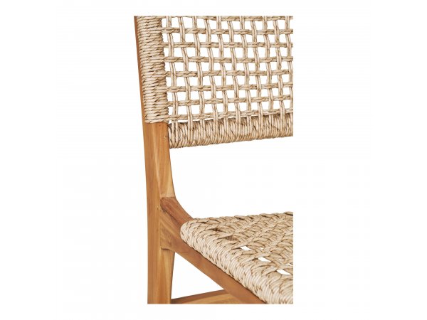 Zahradní jídelní židle Derby bez područek, teak/polyratan, přírodní – House Nordic