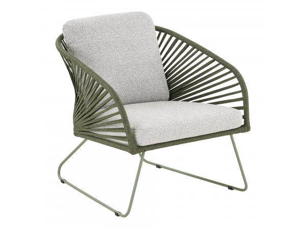 Zahradní sedací souprava Novella, šedá/zelená, včetně polštářů – House Nordic