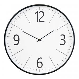 Nástěnné hodiny Biel, černobílé, Ø51 cm – House Nordic