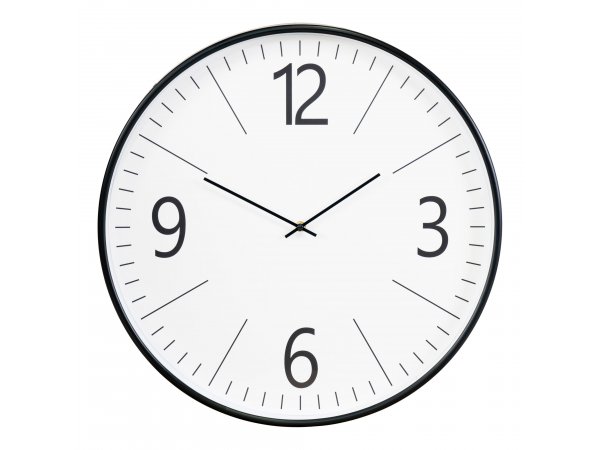 Nástěnné hodiny Biel, černobílé, Ø51 cm – House Nordic