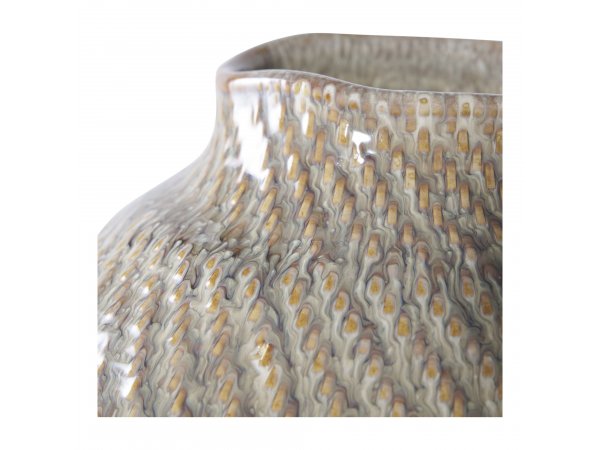 Váza keramická, bílo-zelená, ø26×30,5 cm – House Nordic