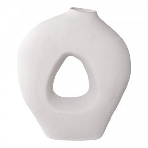 Váza, keramická, bílá, 24×10,5×27,8 cm – House Nordic