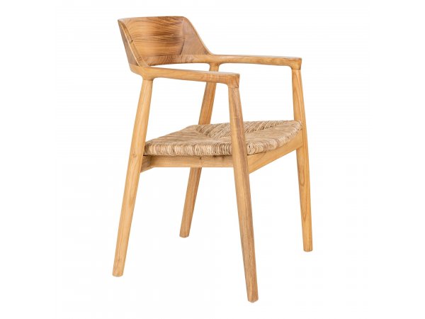 Jídelní židle Getafe, přírodní, banánový list a dřevo Sungkai – House Nordic