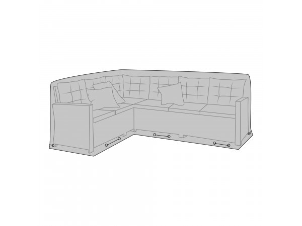 Luxusní ochranný potah pro rohovou sedací soupravu (pravý/levý roh), černý, 65–90×100×195–252 cm – House Nordic