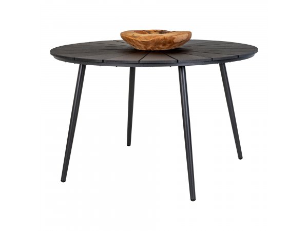 Zahradní stůl Atlanta, černý, Ø120×74 cm – House Nordic