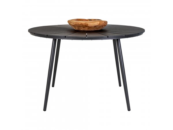 Zahradní stůl Atlanta, černý, Ø120×74 cm – House Nordic