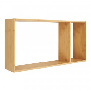 Nástěnná police Ember, bambus, přírodní, 70×15×35,5 cm – House Nordic