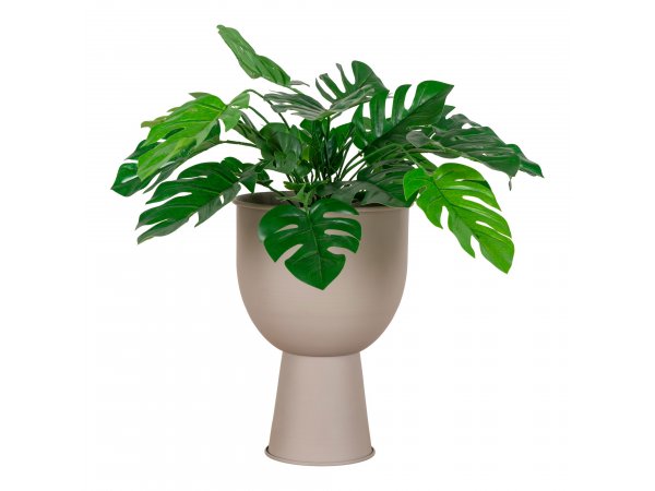 Květináč Amalfi, ocel, béžovošedý, Ø19 × 27 cm – House Nordic