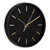 Nástěnné hodiny Kensington, černé, tichý chod, ø35 cm – House Nordic