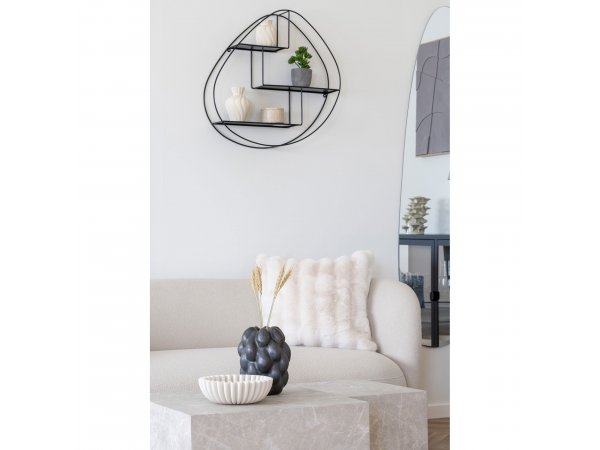 Váza, keramická, černá, 15×14×19 cm – House Nordic