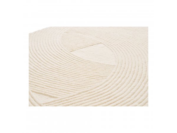 Koberec Pune, ručně tkaný, slonovinový, 160×230 cm – House Nordic