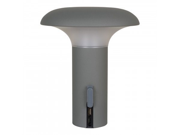 Stolní LED lampa Ramsey, šedá/matná, Ø17×21 cm – House Nordic