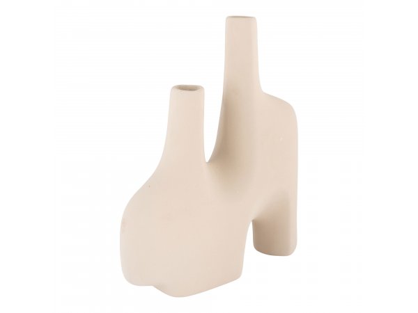 Váza keramická, písková, 23,5×8×27 cm – House Nordic