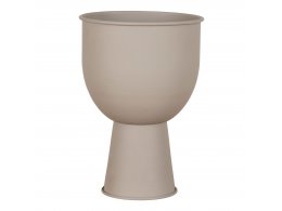 Květináč Amalfi, ocel, béžovošedý, Ø19 × 27 cm – House Nordic