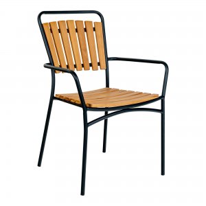 Zahradní židle Cleveland, teak/kov, 64×58×91 cm – House Nordic