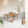 Rozkládací zahradní jídelní stůl Salamanca, teak, přírodní, 180/240×90×75 cm – House Nordic