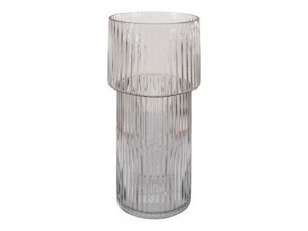 Váza, ručně foukané sklo, čirá, Ø17,5×40 cm – House Nordic