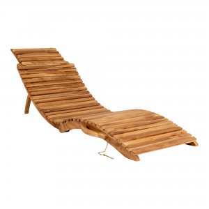 Zahradní lehátko Arrieta – teak, 160×50×25 cm – House Nordic