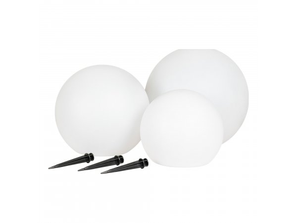 Sada solárních LED lamp Lifton, bílá, Ø20–30 cm – House Nordic