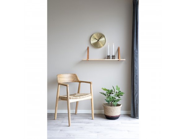 Nástěnné hodiny Istanbul, hliníkové, zlaté, tichý chod, ø30 cm – House Nordic